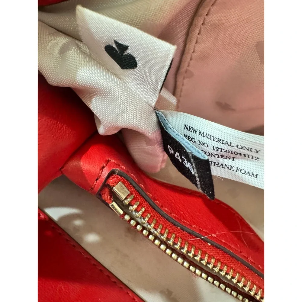 Kate Spade Shoulder Bag Women Medium Red Good Quilted Leather Briar Lane Emelyn
